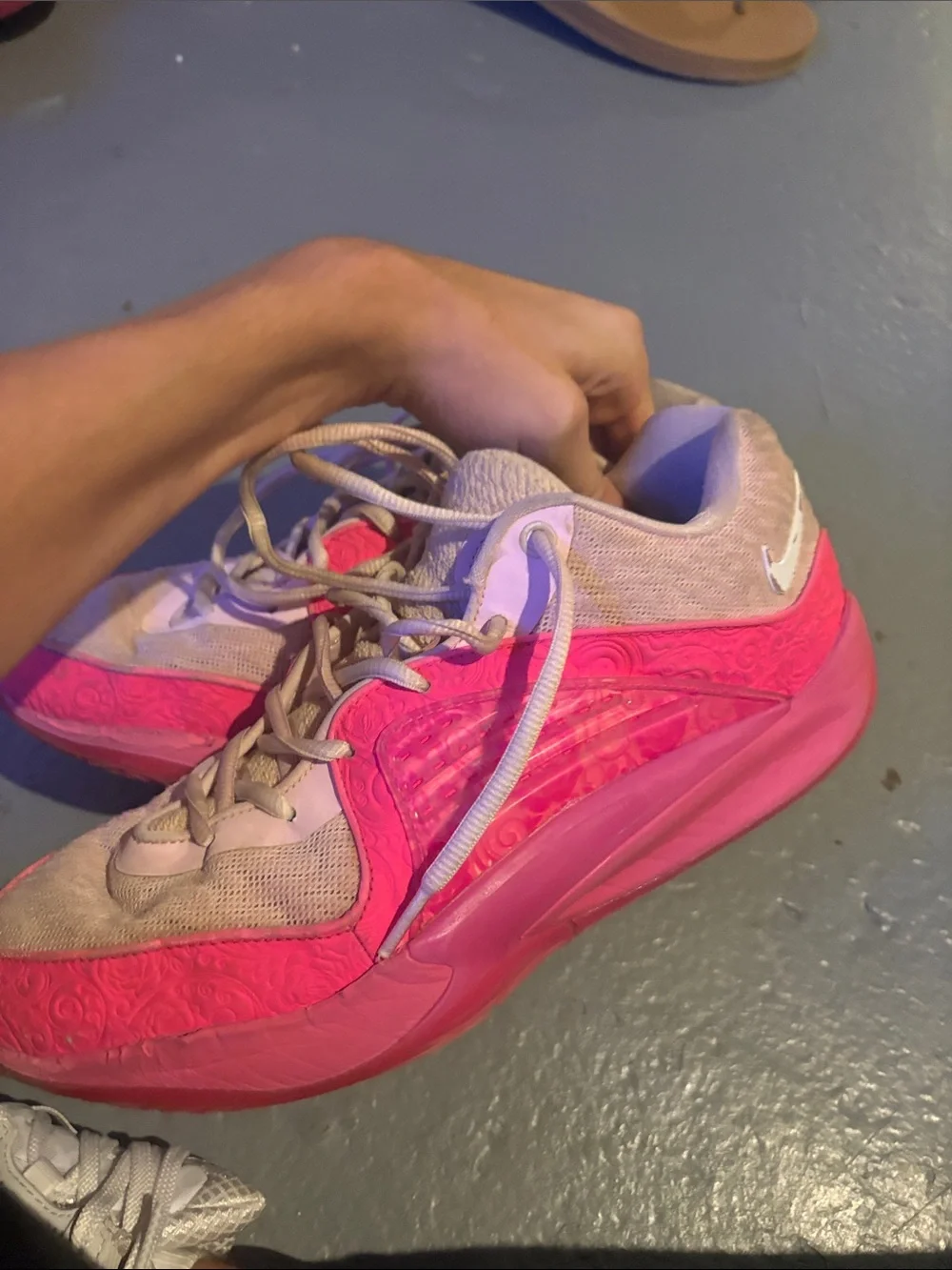 Nike Kids Athletic Sneakers in Pink and White
